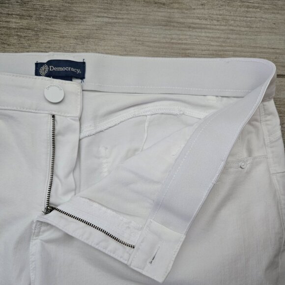 Democracy Ab Solutions White Denim Booty Lift Plus Bermuda Shorts 22W - Picture 4 of 7